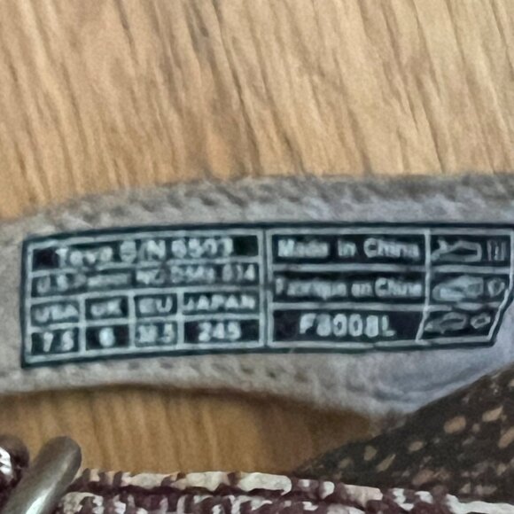 Teva Size 7.5 Brown Plaid Ventura Leather Toe Post Thong Flip Flop Sandals #6503 - Picture 11 of 16